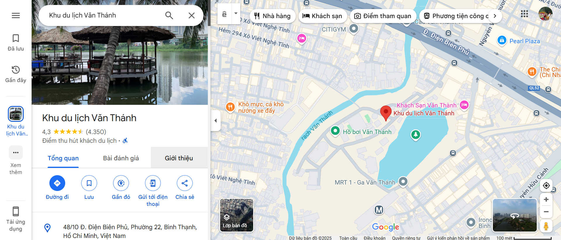 khu du lịch văn thánh map